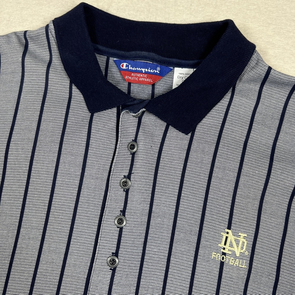 Vintage Notre Dame Fighting Irish Shirt Mens X-Large Navy NCAA Football Champion